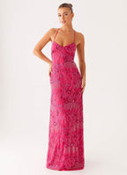 Vietta | Sequin Cami Maxi Dress with Open Back Design | Stunning Evening Wear - Women's