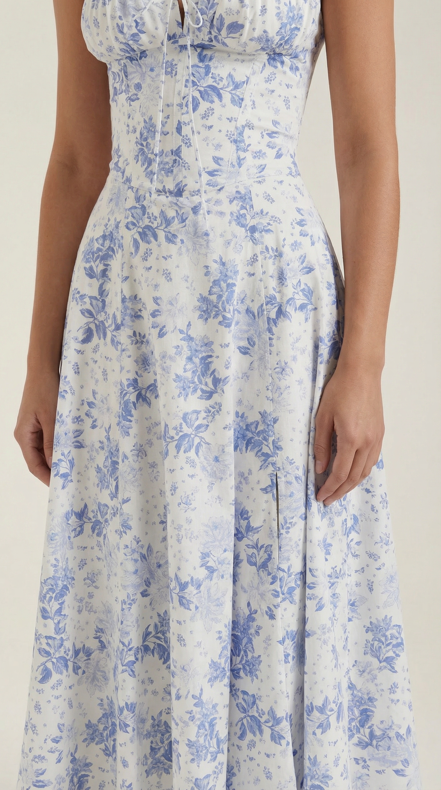 Rosa Mae Women’s Midi Sundress – Sweetheart Neckline Floral A-Line Tea-Length Dress, Cottagecore Elegant Summer Outfit
