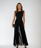 Women’s Long Slit Maxi Dress – Elegant Flowing Evening Dress for Day-to-Night Wear