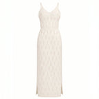 Crochet Knit Sleeveless Maxi Beach Dress