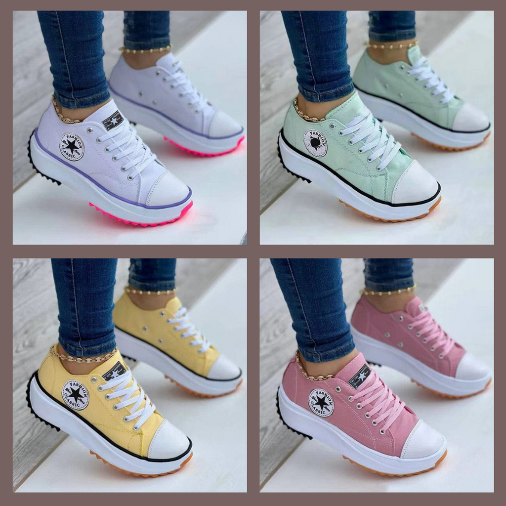 White Lightweight Sneakers, Breathable Walking Shoes