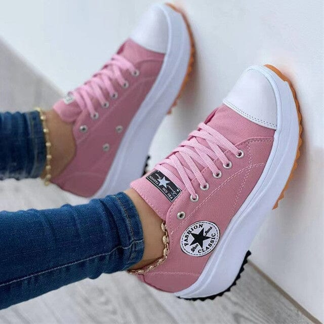 White Lightweight Sneakers, Breathable Walking Shoes