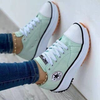 White Lightweight Sneakers, Breathable Walking Shoes